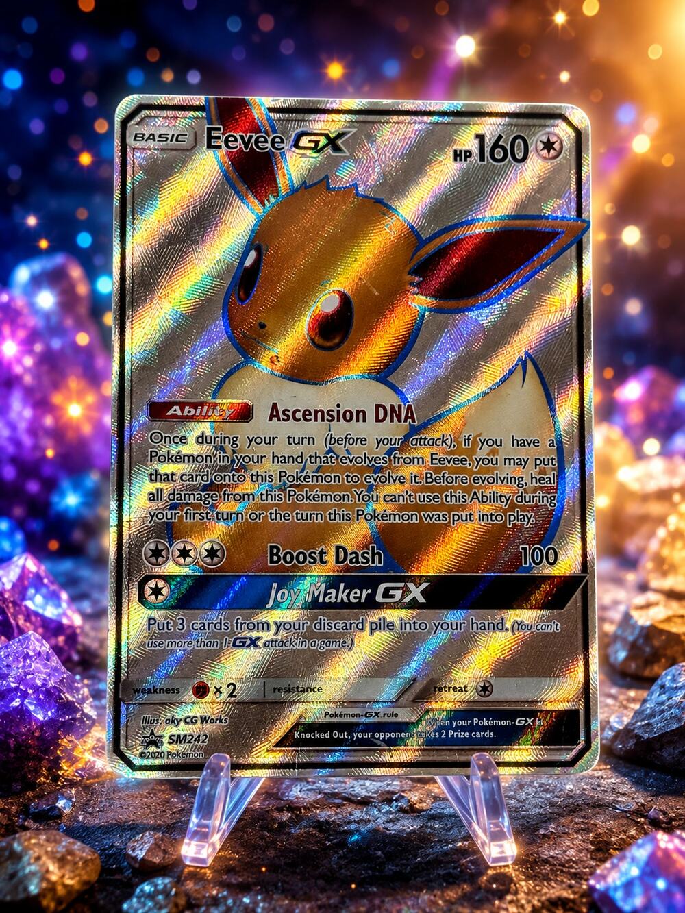 Pokemon TCG Eevee GX SM242 Black Star Promo Holo GX English Full Art